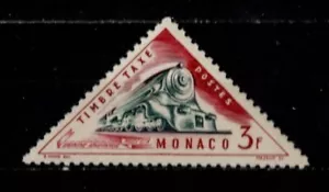GTSTAMPS Monaco, Sc #J50, MNH, 1953 LOCOMOTIVE TRAIN TRIANGLE - Picture 1 of 1