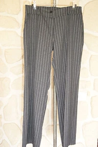 pantalon gris à rayures blanches neuf taille 4 marque Miss Coquine - Bild 1 von 1