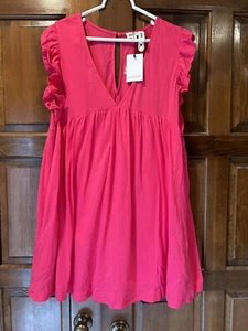 NUEVO CON ETIQUETAS Sugarlips Live Your Life Babydoll Algodón Tejido Mameluco Fucsia Talla Grande Rosa - Imagen 1 de 7