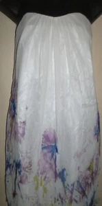 Size 8 White, floral, strapless dress ..by Cooper St EUC + post disc offer - Picture 1 of 6