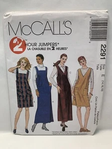 McCalls 2291 Misses Jumper Overall Dress 2 Hour Pattern 14-18 Uncut - Picture 1 of 3