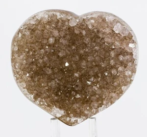 Arco Iris Amatista Corazón Geoda Racimo de Cristal Catedral Raro Decoración 85mm H1683 - Imagen 1 de 11