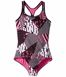Nike Multicolor Mash up Racerback One-Piece Swimsuit Girl's Size M L126203 - Picture 1 of 2