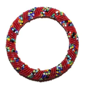 African Beaded Maasai Bangles Masai Bracelet Made in Kenya 17 - Picture 1 of 2