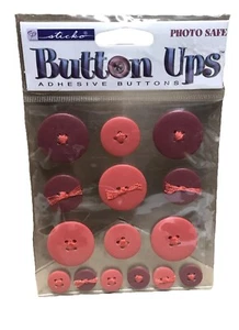 Stickopotamus-RED ADHESIVE BUTTONS-15PC SET-EK SUCCESS-SPBUS06 - Picture 1 of 1