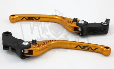 Aprilia RSV4 R RR Factory 2010-23 Tuono V4 2017-24 ASV F3 Lever Set Gold Long - Image 1 of 4