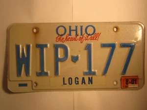 Placa de licencia etiqueta de coche 1995 2001 OHIO WIP 177 [Z276A] - Imagen 1 de 1