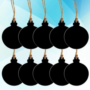 10 PCS Weihnachtskugel-Anhänger Kind Mini Blackboard Ovale Tafel - Bild 1 von 11