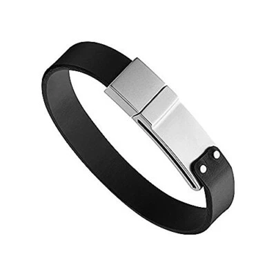 PULSERA MONTBLANC ACERO INOXIDABLE Y CUERO "M" TALLA M 11497763 NUEVA SIN CAJA Foto 1 de 2