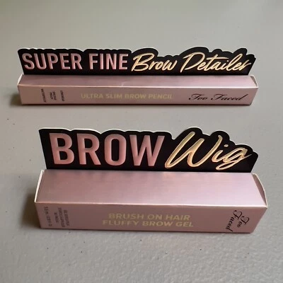 TOO FACED Brow Wig Brush On Fluffy Gel & Ultra Slim Brow Detailer Pencil TAUPE - Image 1 of 4