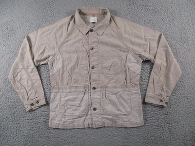 Apolis Global Citizen Jacket Mens Medium Brown Beige Chore Coat Utility Shirt - Image 1 of 4