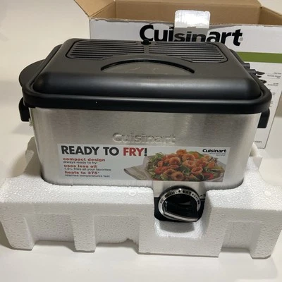 Mini Freidora Cuisinart - Acero Inoxidable Cepillado - Modelo # CDF-100 NUEVA EN CAJA Foto 1 de 4