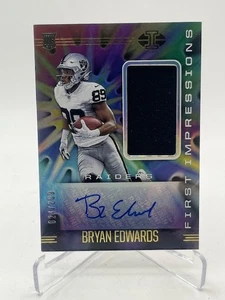 2020 PANINI ILLUSIONS BRYAN EDWARDS RC AUTO JERSEY #D 024/299 SP - Picture 1 of 1