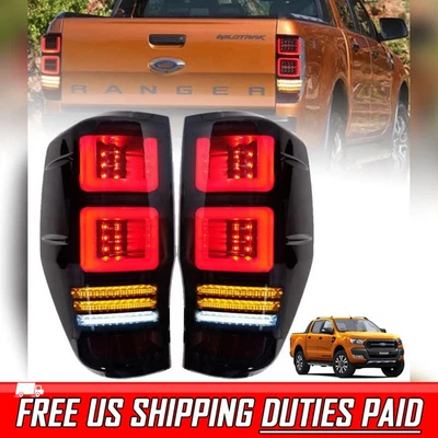 Tail Lights Lamp LED Smoke Suit For Ford Ranger Raptor PX1 PX2 PX3 2012-2021 - Image 1 of 4