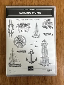 Stampin' Up! Set timbri casa vela e fustelle lisce a vela ringraziamento nautico - Foto 1 di 7