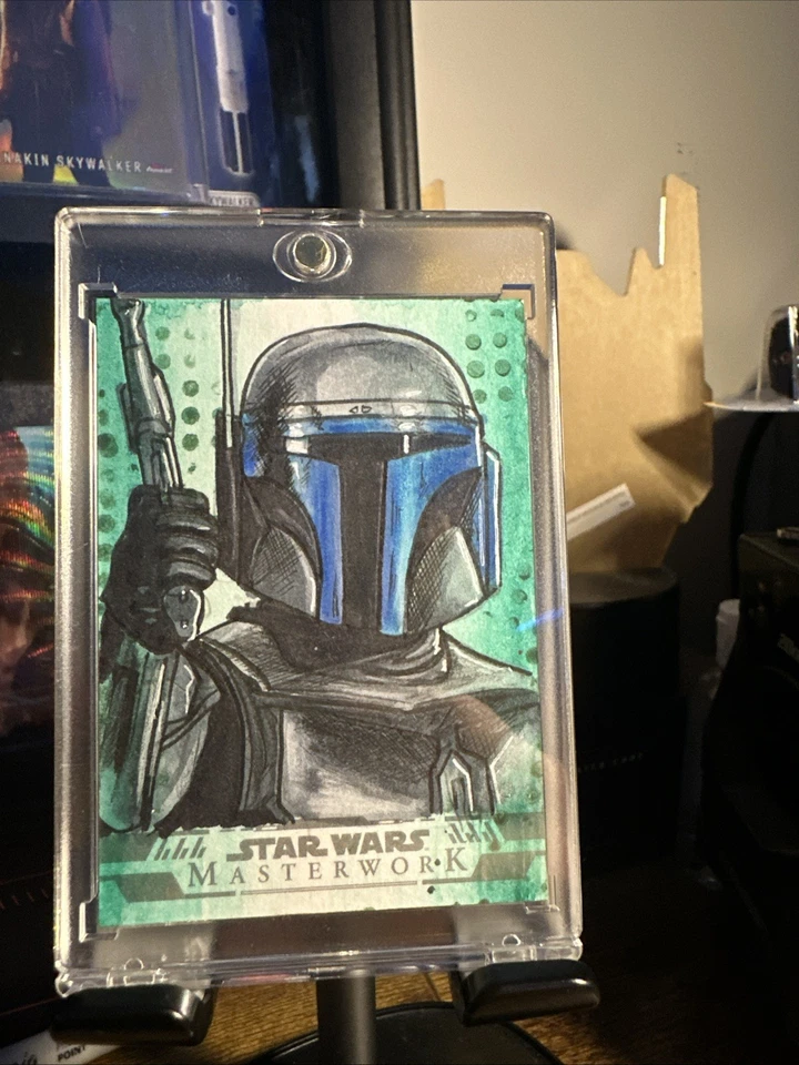2024 Star Wars Masterwork Jango Fett Sketch Card 1/1 - Image 1 of 2