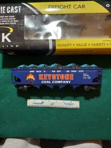 K-LINE #K623-8025 KEYSTONE COAL CO. DIE CAST 4 BAY HOPPER WITH BLUE COAL LOAD - Picture 1 of 5
