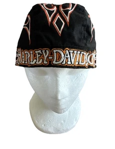 Bandana vintage Harley Davidson calavera bordada 100 % algodón Do-rag OSFA - Imagen 1 de 5