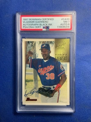 ВЛАДИМИР ГЕРРЕРО 1997 БОУМЕН НА КАРТЕ СЕРТИФИЦИРОВАННЫЙ АВТОГРАФ #CA33 PSA 7/8 - Изображение 1 из 2