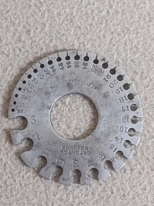 VINTAGE VULCAN HARDWARE CO. ENGLISH STANDARD WIRE GAUGE - Picture 1 of 5