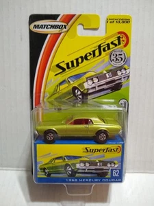 2004 Matchbox Superfast #62 1968 Mercury Cougar, Green, 1/64, - Picture 1 of 7