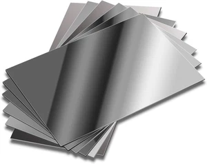 Elcoho 6 Pack Mirrors Plastic Mirror Decor Flexible 15 x 10 cm, Silver - Picture 1 of 7