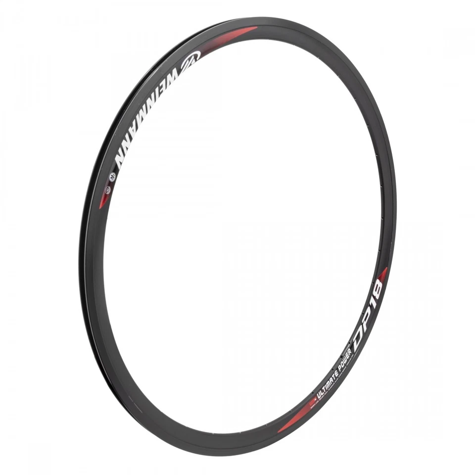 Weinmann DP18 700C Bicycle Rim - Alloy Double Wall, 32H, Tubeless-Ready, Black - Image 1 of 1