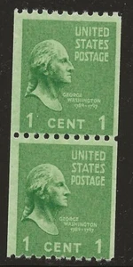 US Scott #848, Pair 1939 George Washington 1c FVF MNH - Picture 1 of 1