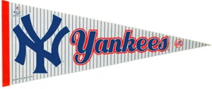 New York Yankees MLB 12 X 30 Pinstripe NY Logo Wincraft Felt Pennant - Picture 1 of 1