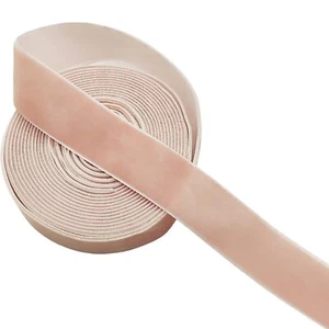 5 Yards Velvet Ribbon 1 Inch Single Face Vintage Velvet Ribbon Pink - Picture 1 of 4