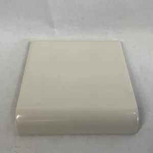 Vintage AO Olean Ceramic Bullnose Tile Almond 4-1/4" Matte Made USA 1 Pc - Picture 1 of 6