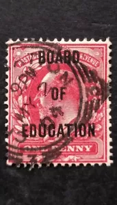 GB King Edward VII 1d Board Of Education SG.O84 gebraucht gut zentriert gut perf. Sehr guter Zustand - Bild 1 von 3