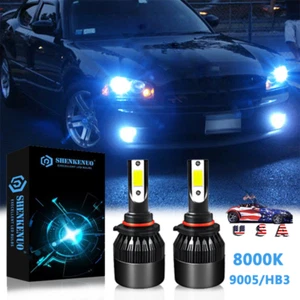 Kit de faros LED azul hielo 8000K 2 bombillas 9005 para Dodge Charger 2015 - 2021 - Imagen 1 de 12