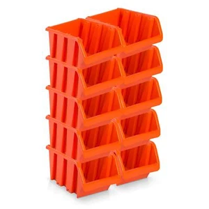 Storage Boxes Mountable (8 x 11.5 x 6 cm) Orange Bins for Shed, Garage, Van - Picture 1 of 8