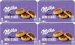 4 MILKA CHOCO MINI STARS Cookies with Milk Chocolate Sweets Snacks 150g 5.3oz - Picture 1 of 6