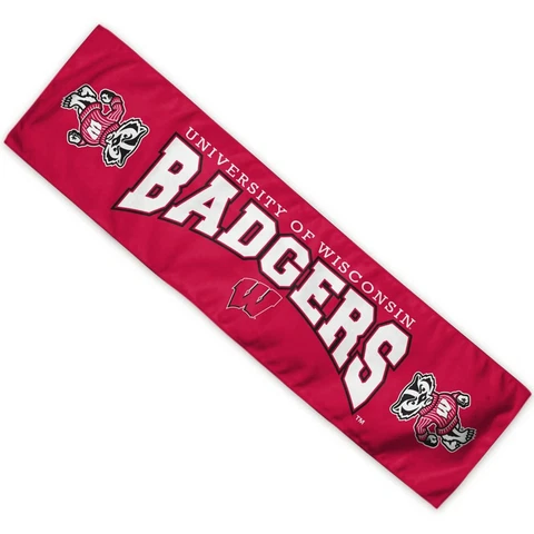 University Of Wisconsin Badgers NCAA College Cooling Towel 8" x 30" NEW Cover