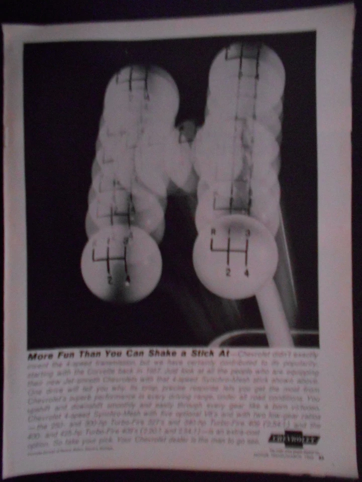 Chevrolet Corvette Impala Bel Air 1963 4 velocidades más divertido de lo que puedes promocionar anuncio Foto 1 de 1