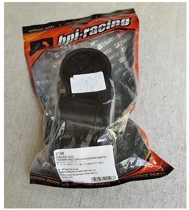 HPI 2196 Mesh Wheel 12mm Hex Black Stadium Truck Firestorm Savage Discontinued - Image 1 of 1
