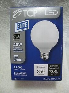 TCP 4 Watt LED Replacement Decorative GLOBE Bulb Using Only 4 Watts-Soft White!!