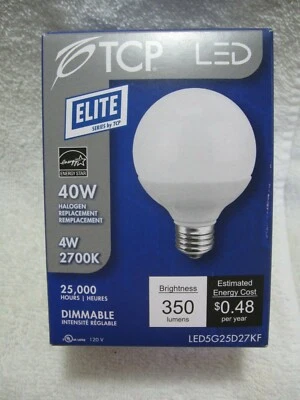 TCP 40 Watt LED Replacement Decorative GLOBE Bulb Using Only 4 Watts-Soft White! - Image 1 of 4