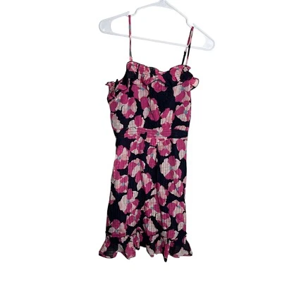 Vestido Juicy Couture Para Mujer 4 Y2k Estampado Forrado Corto Mini Volantes Funda Seda Foto 1 de 4