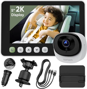 Bonoch 5'' 2K Baby Car Camera Backseat - 2025 Upgrade 360 Degree Rotating Wid... - Picture 1 of 12