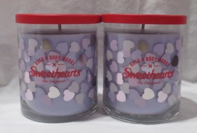 Bath & Body Works Single Wick Candle Set 2 SWEETHEARTS Valentine Day 4EVER SWEET - Image 1 of 4