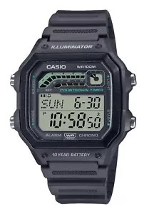 Casio Standard Digital Resin Armband Grau Quarz WS-1600H-8AV 100M Herrenuhr - Bild 1 von 3