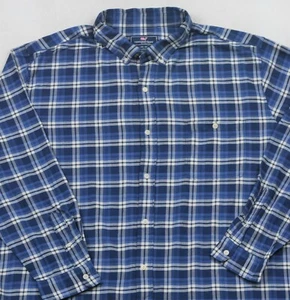 Camicia corta lunga classica Vineyard Vines blu a quadri 2XLT 4XB grande alta nuova con etichette - Foto 1 di 5