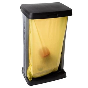 Sacco Spazzatura Plastica Supporto Angolare 120 L Sacco Spazzatura Sacchetti Porta Pattumiera Nero - Foto 1 di 4