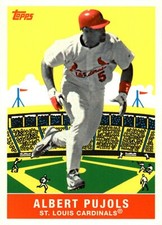 2007 Topps Flashback Fridays #FF25 SURFACE CREASE Albert Pujols Cardinals