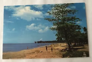 View Of The Beautiful Beach Of Luquillo In Puerto Rico. Postcard (E2) - Picture 1 of 2