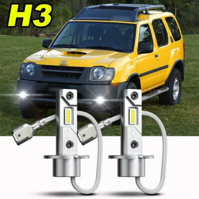 For Nissan Xterra 2000 2001 2X H3 LED Fog Driving 6500K White Light Bulbs - Image 1 of 4