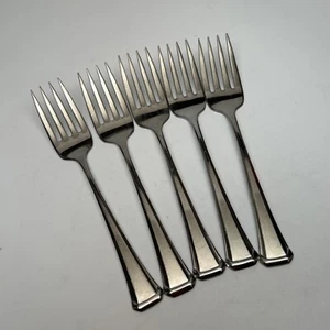 ONEIDA SSS Stainless "MAESTRO - ST LEGER" 5 SALAD FORKS 6-1/4" Glossy USA - Picture 1 of 2